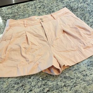 NWT Pink Pleated Madewell Shorts